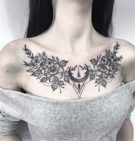 300 Beautiful Chest Tattoos For Women 2020 Girly Designs And Piece Tattoo Ideas 2020 In 2020