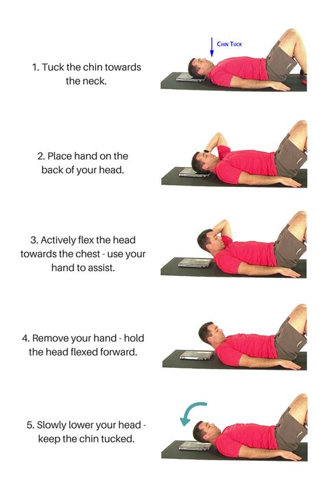 Neck Stability Exercises Supine Neck Retraction With Assisted Flexion