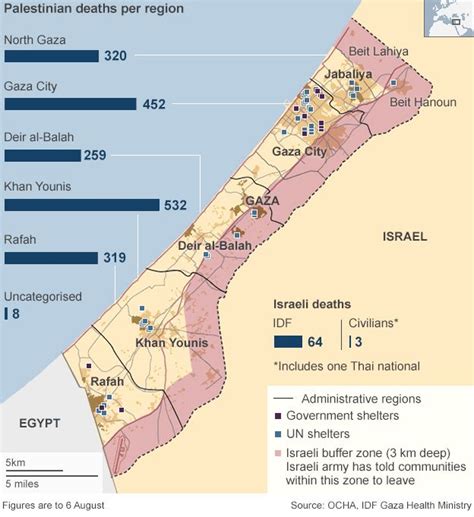 Gaza Mapping The Human Cost Bbc News