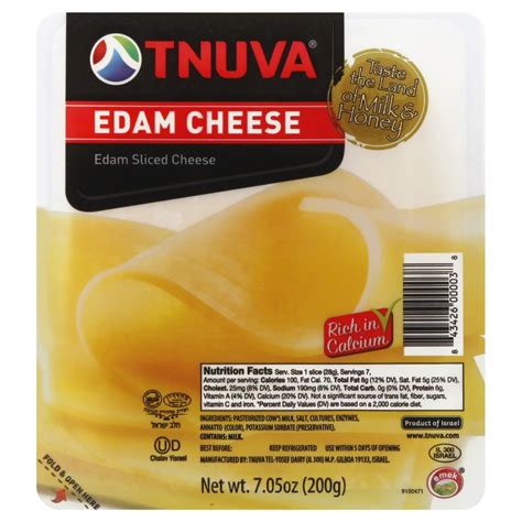 Tnuva Kosher Edam Sliced Cheese Shop Cheese At H E B