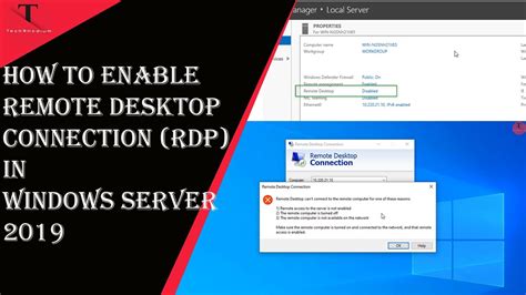 How To Enable Remote Desktop Rdp In Windows Server 2019 Youtube