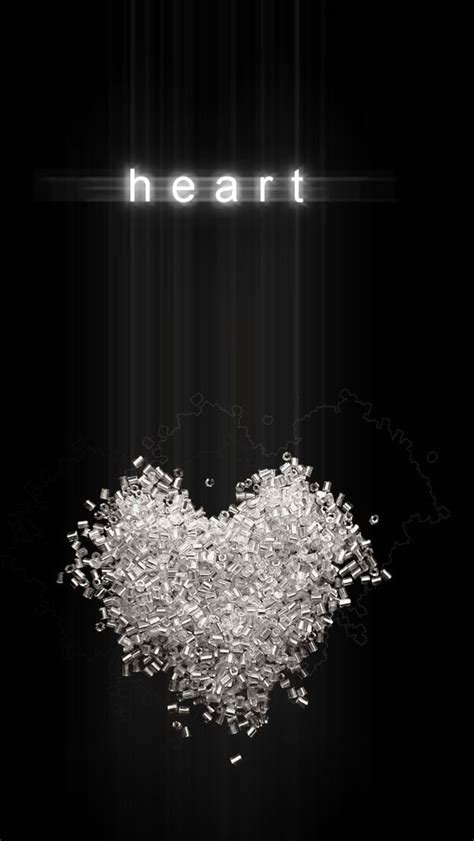 Heart Black Background Iphone 5s Wallpaper Enter