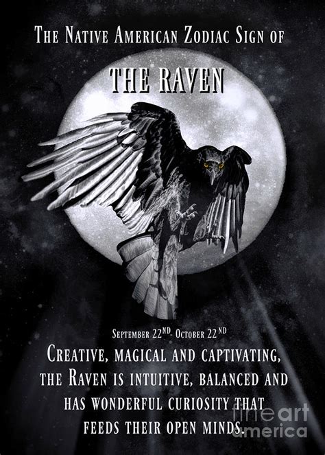The Native American Zodiac Sign Of The Raven Traditional Libra