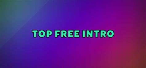 Top 10 Free Intro Templates 2018 After Effects