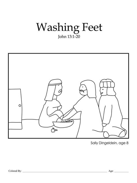 Kids Color Me Bible Chapter 46 Washing Feet Kids Talk About God