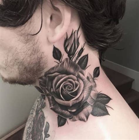 See more ideas about tattoos, neck tattoo, body art tattoos. Rose neck Tattoo 3D flower - http://tattootodesign.com ...