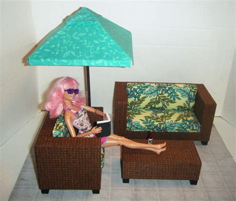 Barbie Patio Furniture And Umbrella