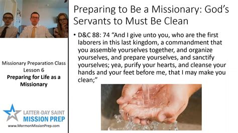 Mission Prep Class Lesson 6 Preparing For Life As A Missionary