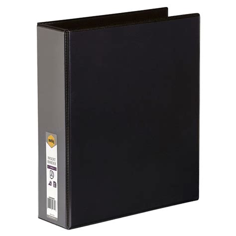 Marbig Clearview 50mm 2d Ring Insert Binder A4 Black 5422002b