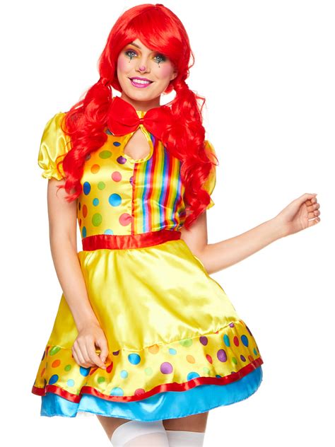 Ladies Clown Costume Adults Circus Fancy Dress Womens Funny Novelty