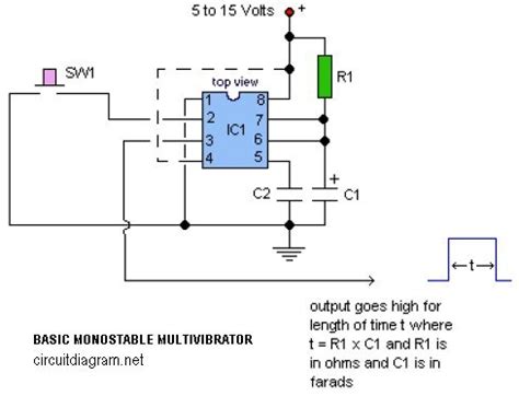 • in the time delay mode, the delay is controlled by • to understand how the capacitor is used in the 555 timer oscillator circuit, you must understand the basic charge and discharge cycles of the capacitor. Basic Monostable Multivibrator based IC timer 555 ...