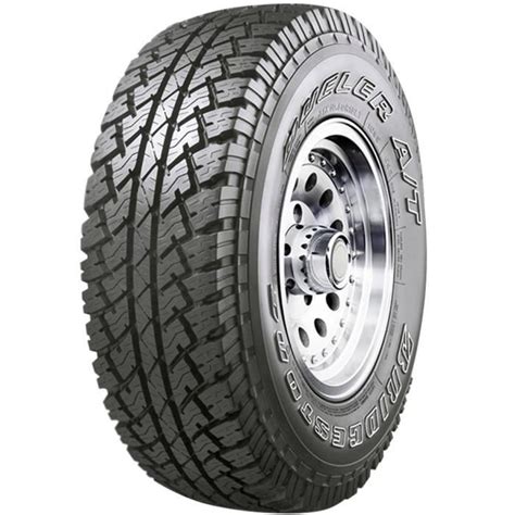 The stepped grooves and connecting tread elements stabilize the tread area, which enhances its soft, loose and uneven terrain. PNEUS Eté Bridgestone DUELER A/T 693 III 265/65 R17 112 S ...