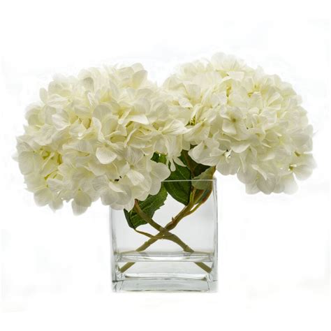 Check spelling or type a new query. Birch Lane™ Faux White Hydrangea in Glass Vase & Reviews ...