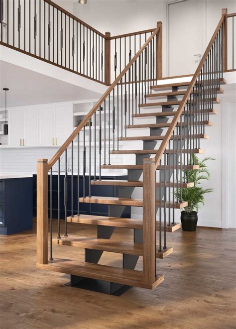 Single Stringer Wood Beam Stairs The Best Picture Of Beam