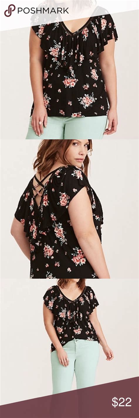 Floral Print Ruffled Swing Top Clothes Design Tops Floral Prints