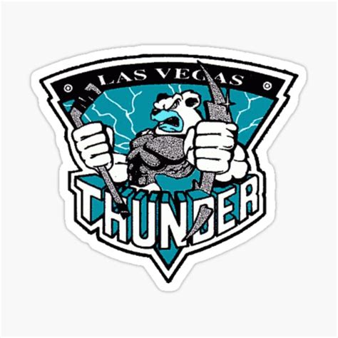 Las Vegas Thunder Hockey Sticker Sticker For Sale By Sherriblancak4