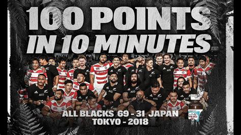 100 POINTS IN 10 MINUTES All Blacks V Japan 2018 Tokyo YouTube