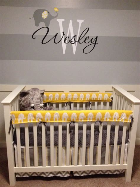 Wesleys Yellow And Gray Elephant Nursery Project Nursery