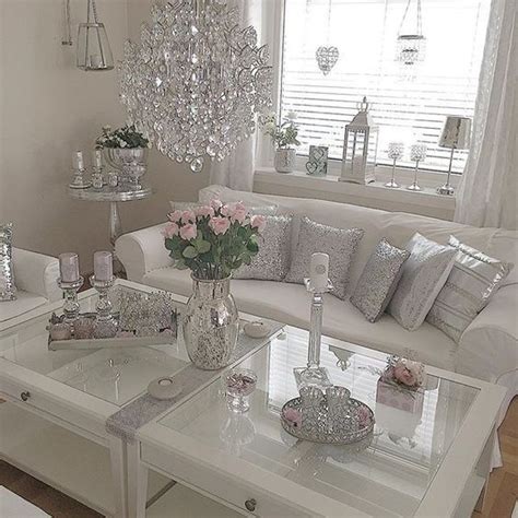 ᒪoᑌiᔕe ♡ Silver Living Room Romantic Living Room Living Room Decor
