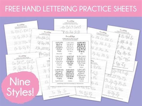 Download these free worksheets used in our introduction to modern calligraphy class. Hand Lettering Tutorials, Tips, Tricks, Tools and Printables