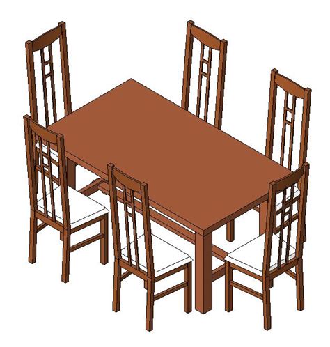 Download 1500+ free revit families. Dining table in RFA | CAD download (396 KB) | Bibliocad