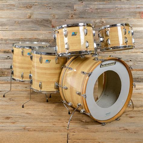 Ludwig Pro Beat 1314161824 5pc Drum Kit Butcher Block Reverb