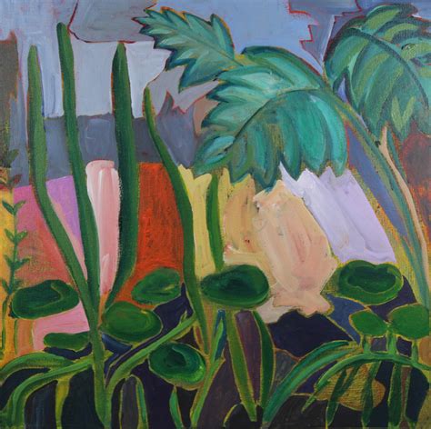 Tropical Garden Abstract Expressionist Painting Of A Colourful