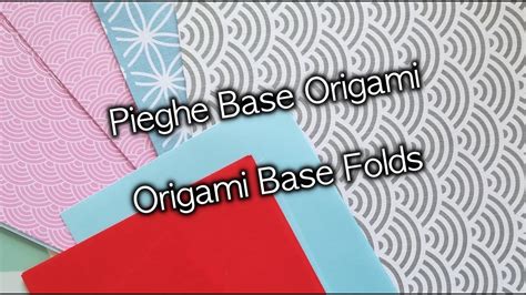 Pieghe Base Origami Origami Base Folds Eng Sub Youtube