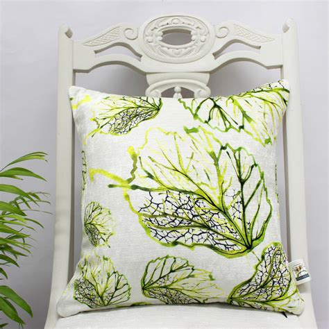 Inky Leaf Botanical Print Cushion By Terrarium Designs