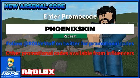 All 10 *secret skin* codes in arsenal (roblox) this video, i showed all the working codes in roblox arsenal. (outdated) PHOENIX SKIN CODE FOR ROBLOX ARSENAL! - YouTube
