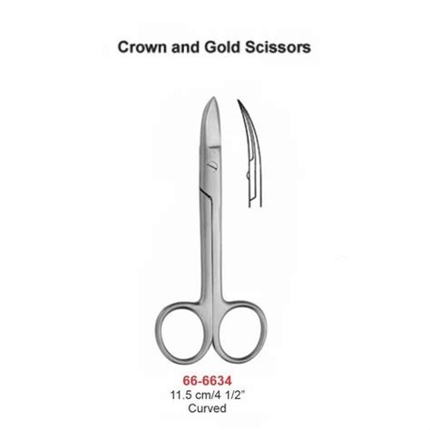 Dentmark Crown And Gold Scissors Curved For Clinical Rs 900piece