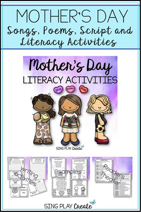 If you can't find the right words to show how much you love your mama, these lyrics will help. Mother's Day Songs, Poems, Script and Literacy Activities ...