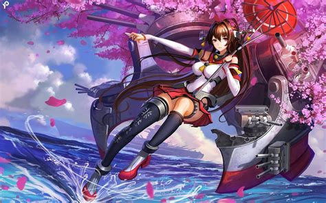 Anime Anime Girls Kantai Collection Yamato Kancolle Wallpaper And Background