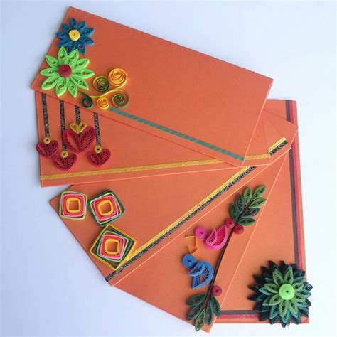 Creative And Exclusive Envelopes Set Of Five Made From