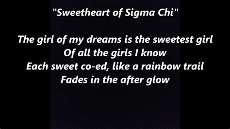Sweetheart Of Sigma Chi Lyrics Words Text Best Top Popular Trending