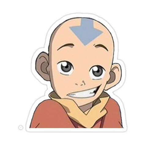 Avatar Aang Sticker By Nicole Bagniefski In 2021 Avatar Aang Cute