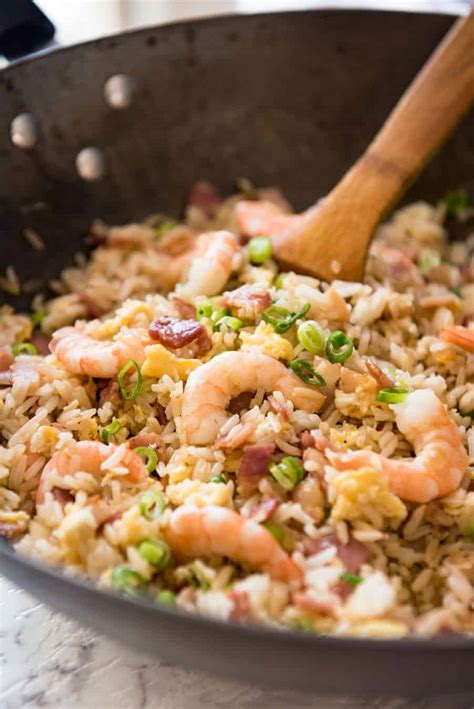 Kimchi adds an incredible flavor boost to fried rice. Chinese Fried Rice with Shrimp / Prawns | RecipeTin Eats