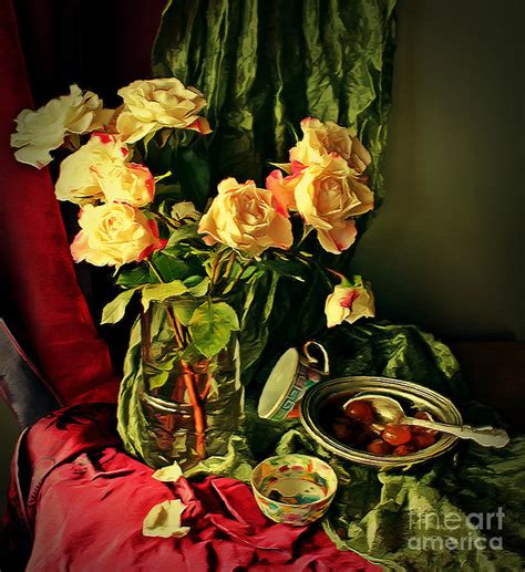 Still Life With Roses Digital Art By Binka Kirova Fine Art America