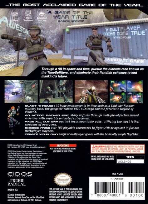 Timesplitters 2 Cover Or Packaging Material Mobygames