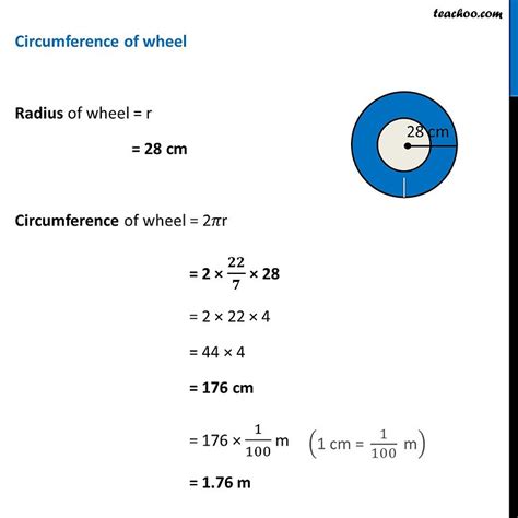Ex 9 2 16 How Many Times A Wheel Of Radius 28 Cm Must Rotate