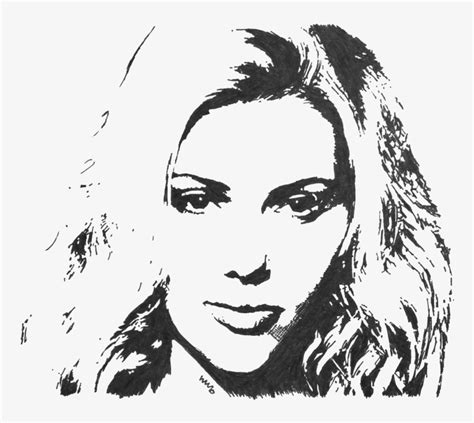 Download Transparent Scarlett Johansson Scarlett Johansson Stencil