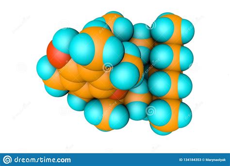 Molecular Model Of Vitamin E Alpha Tocopherol Also Known As Aquasol E