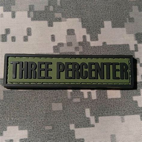 Three Percenter Pvc Rubber Morale Patch By Neo Tactical Gear 3