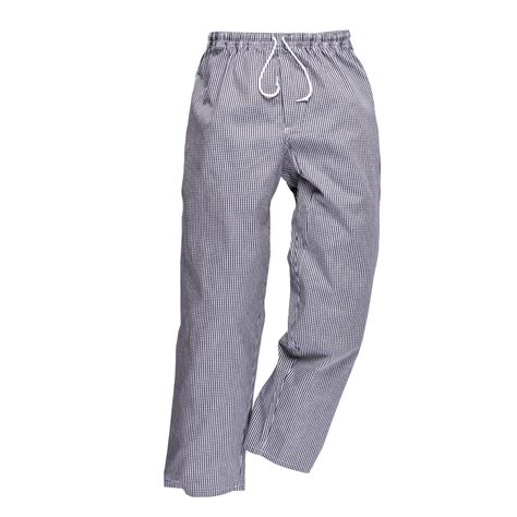 Bromley Chef Trousers Pants Elastic Waist 100 Cotton Food Catering