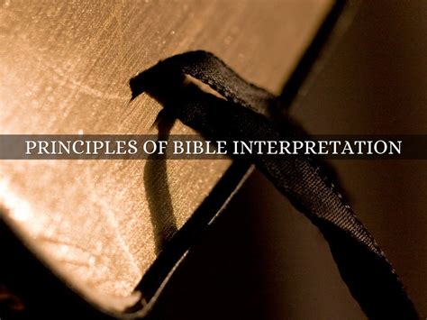 Principles Of Bible Interpretation By Matthew Garrett