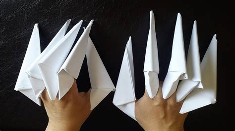 How To Make The Dragon Claws Paper Claws Step By Step Tutorial Youtube