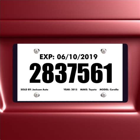 Tear Resistant Temporary Plate Tags Us Auto Supplies Us Auto Supplies