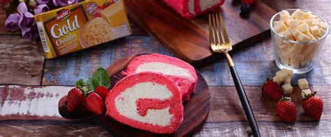 Resep 'swiss roll keju' paling teruji. Pink Cheese Swiss Roll | Dapur Keju Prochiz