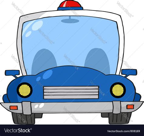 Cartoon Police Car Royalty Free Vector Image Vectorstock