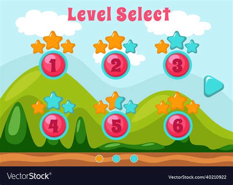 Complete Set Of Level Button Game Pop Up Icon Vector Image